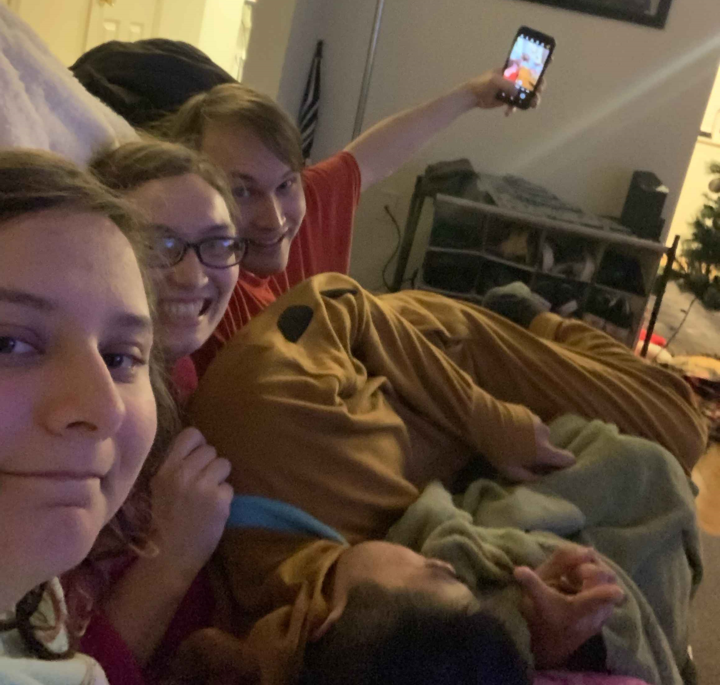 At Amber's house